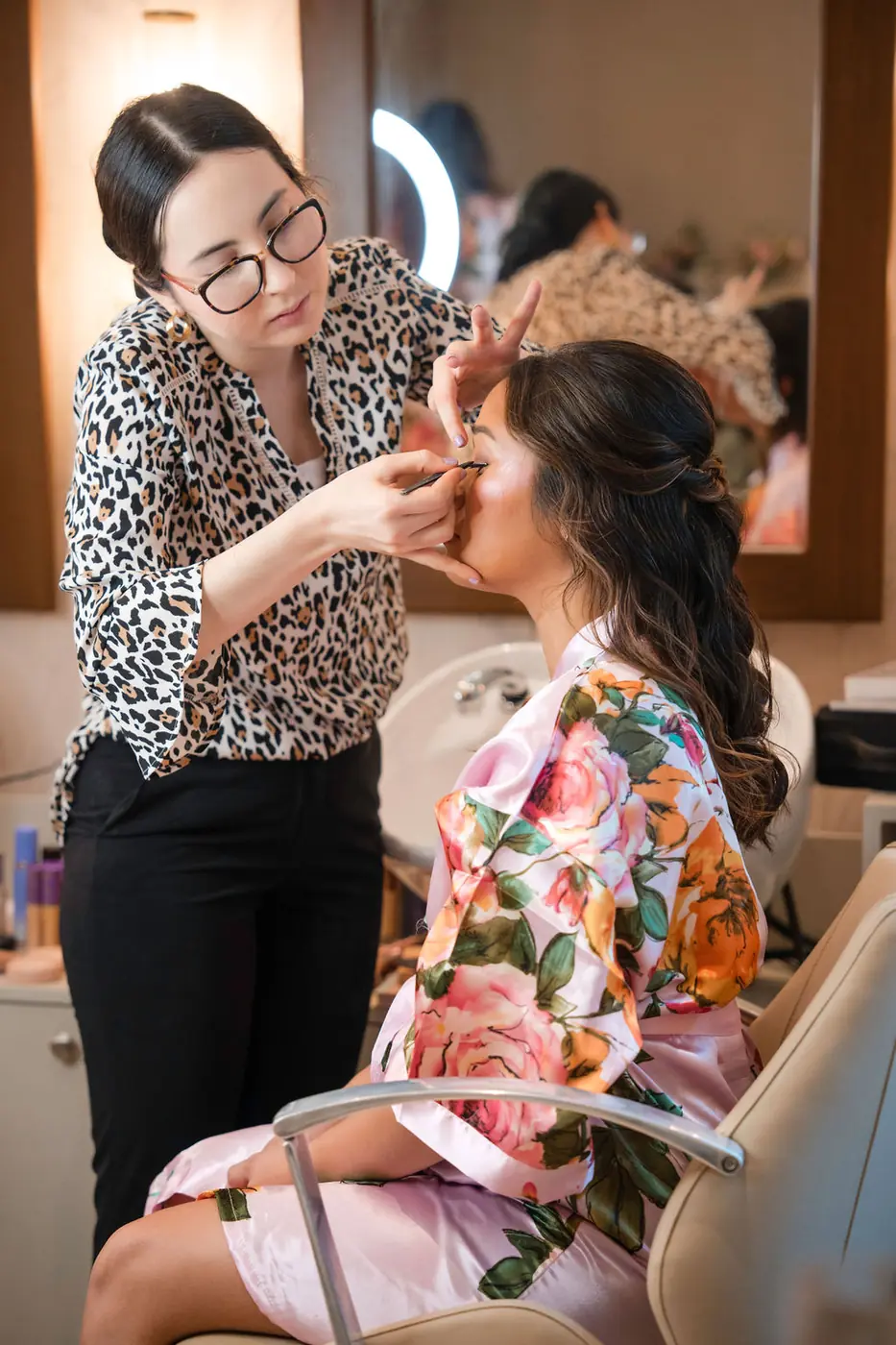 Luxury bridal hair and makeup detail