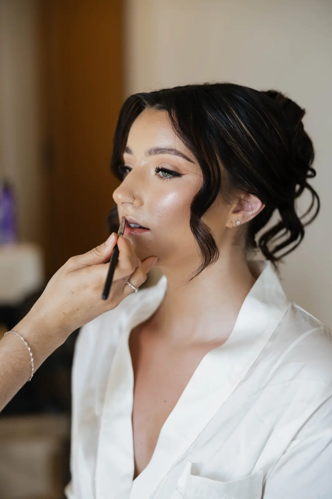Luxury bridal makeup application by Sara Tamargo