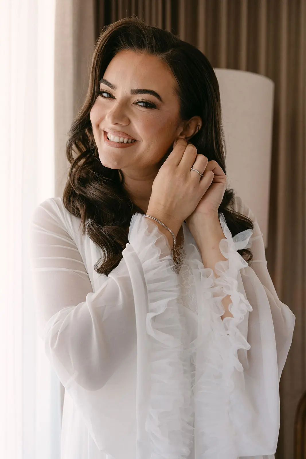 Romantic bridal hair styling by Sara Tamargo